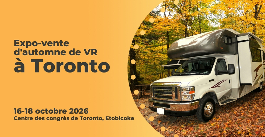 Image promotionnelle pour le salon et la vente de VR d'automne de Toronto, qui aura lieu le 16 octobre à Etobicoke, mettant en vedette une image d'un VR.
